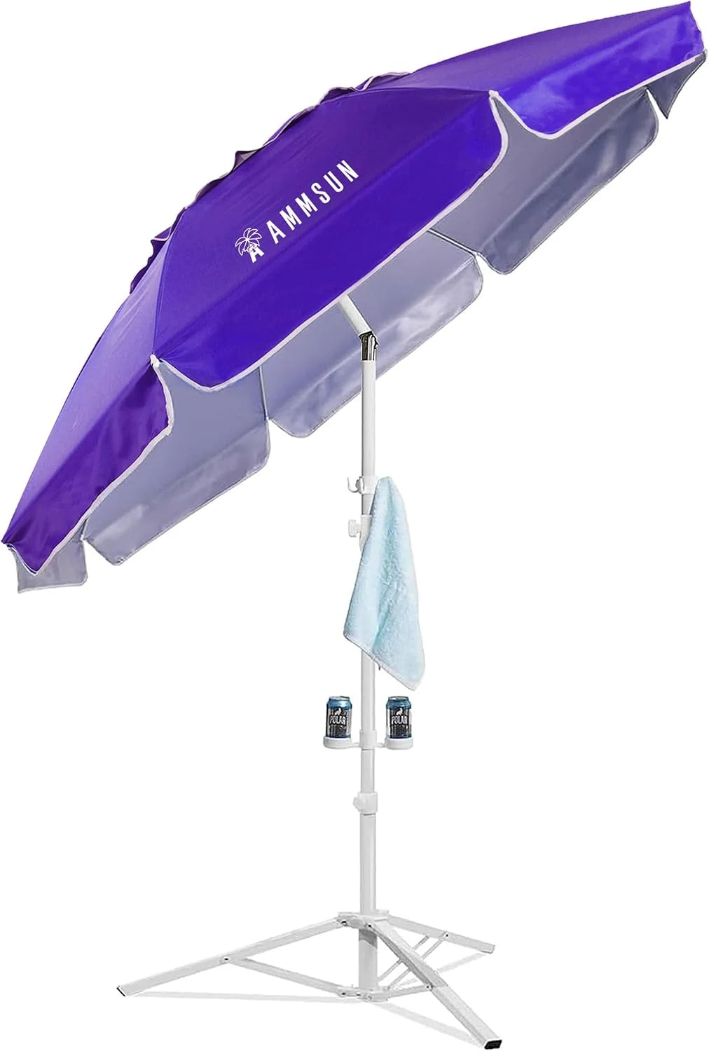 New Arrivals Shade Umbrella, Premium Portable Umbrella with Stand, 6.5ft Lightweight Free Standing Canopy for Sporting Games