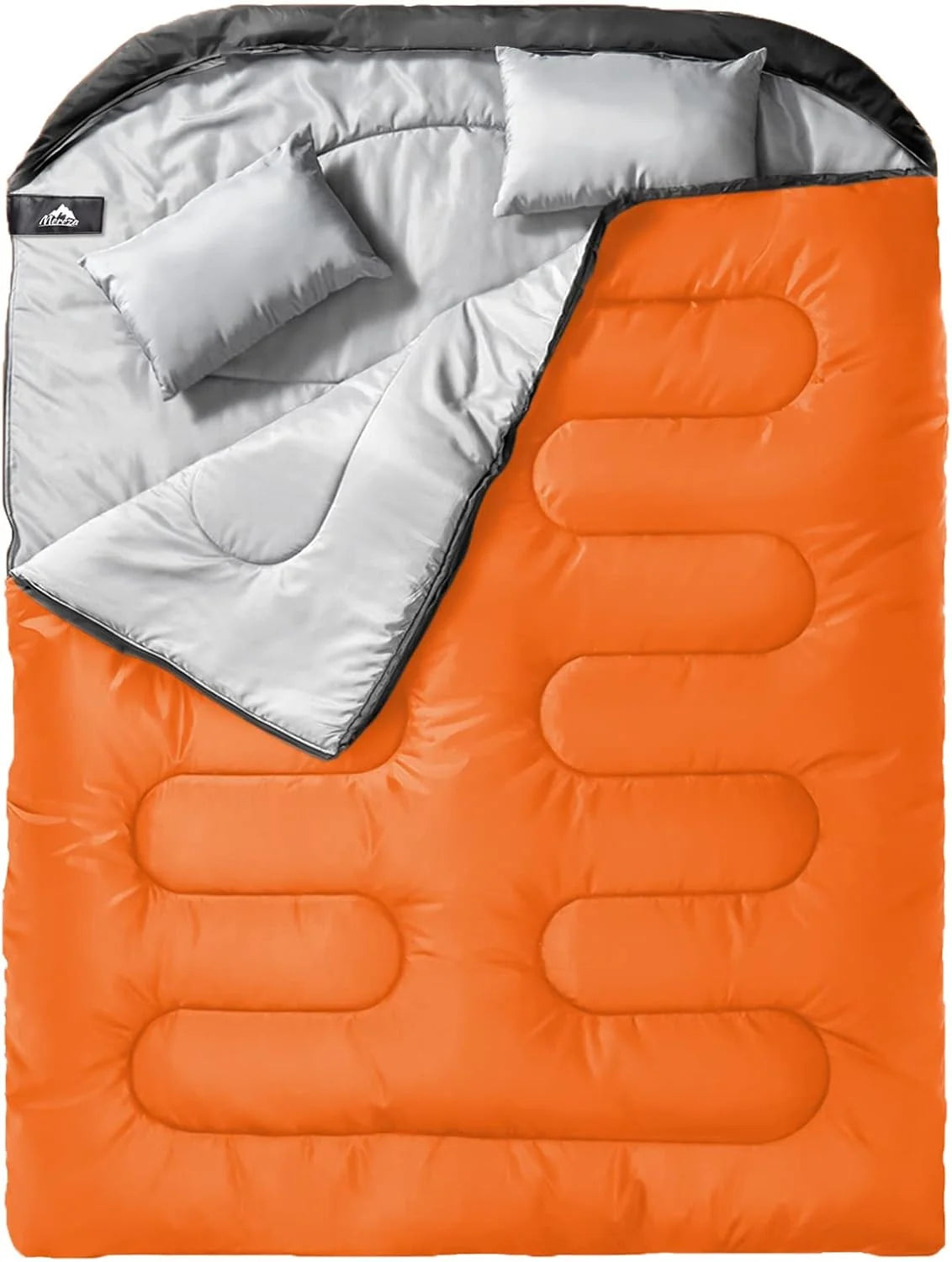 MEREZA Double Sleeping Bag for Adults Mens with Pillow, XL Queen Size Two Person Sleeping Bag for All Season Camping bifanuoyard - Image 8