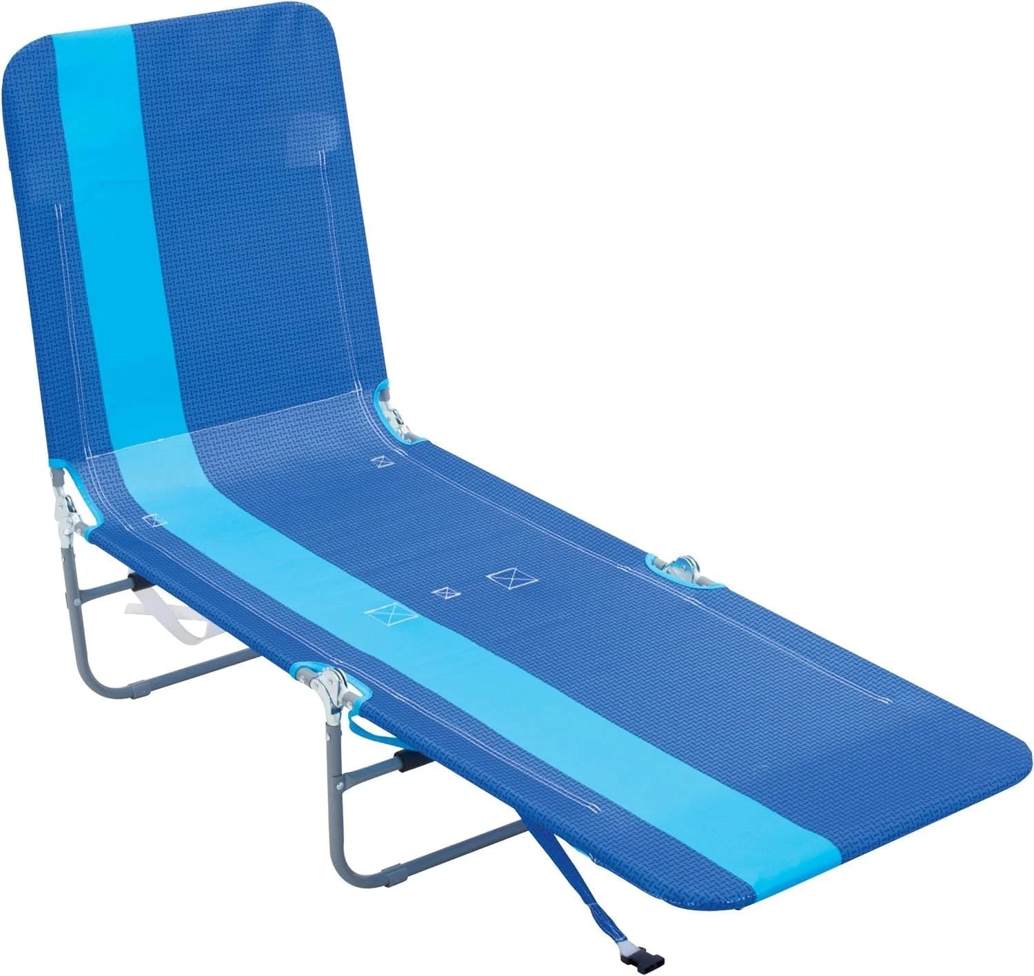 New Arrivals Beach Portable Lay Flat Folding Backpack Beach Lounge Chair with Backpack Straps and Storage Pouch, Blue and Red