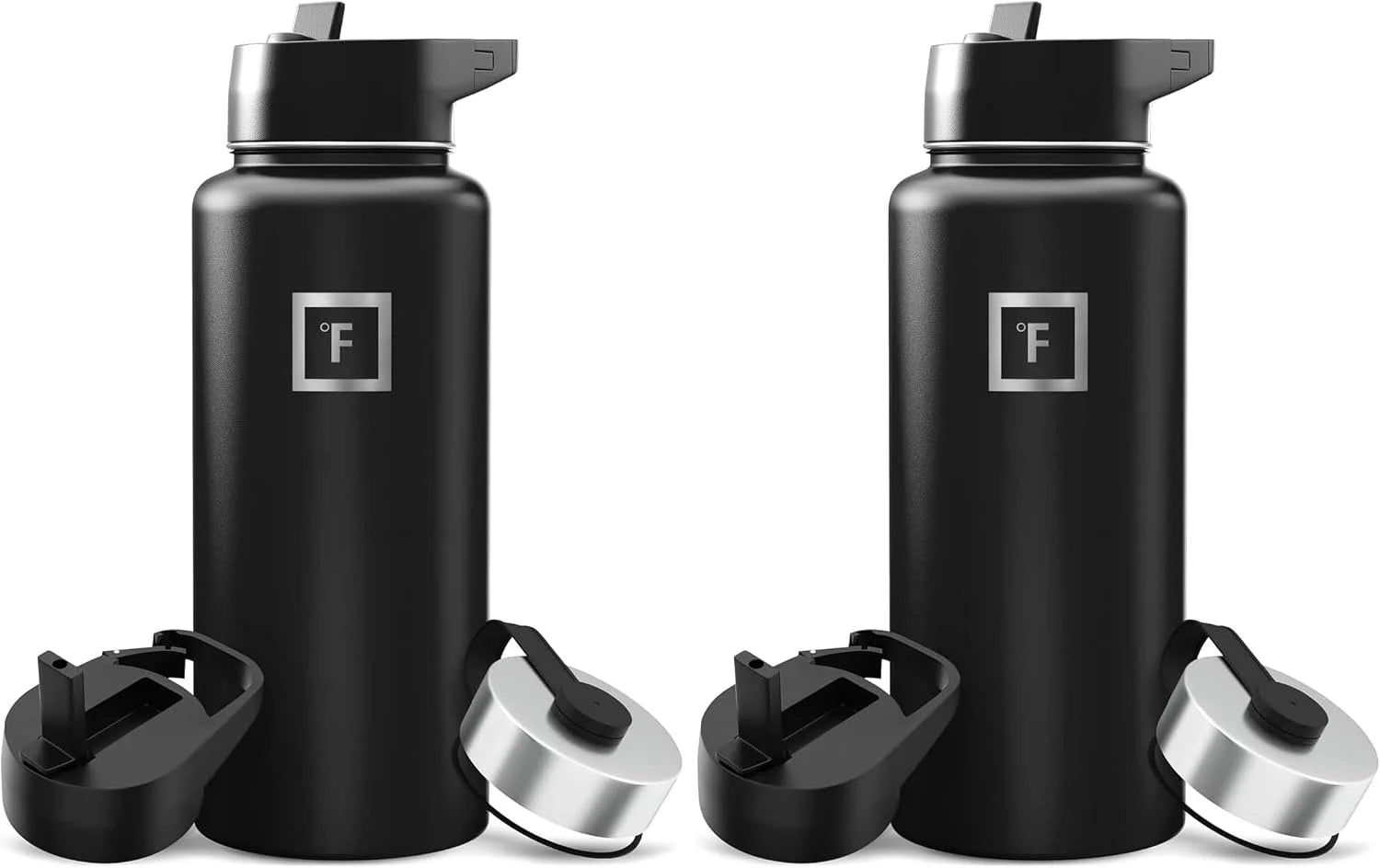 New Arrivals FLASK 32 oz Wide Mouth Water Bottle with 3 Lids - Image 2