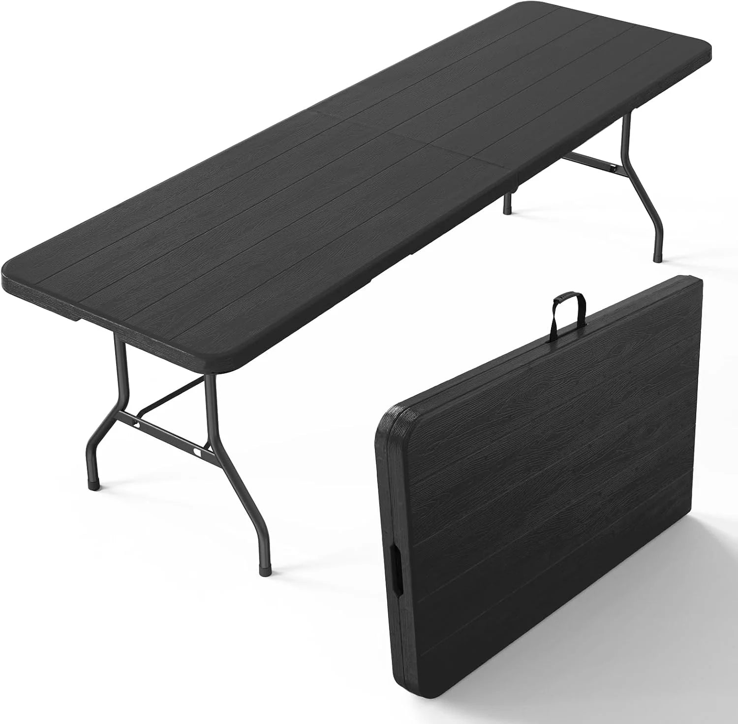 New Arrivals VINGLI 4 FT Plastic Folding Camping Table,3-Level Adjustable Height, Portable in/Outdoor Party Picnic Dining Desk - Image 6