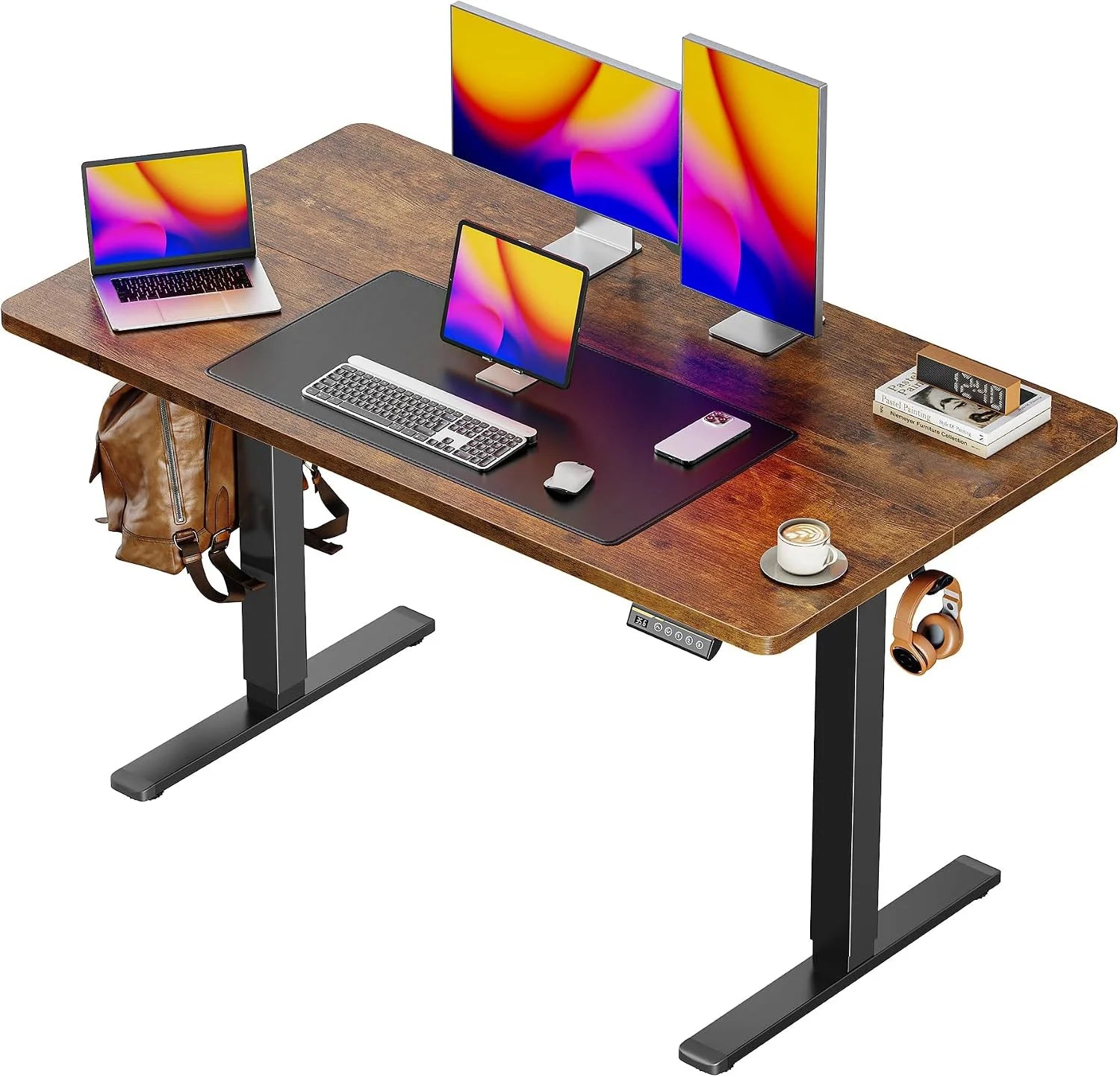 New Arrivals 55 x 28 Large Electric Standing Desk, Height Adjustable Computer Desk, 27.6 Deep Desktop - Image 7