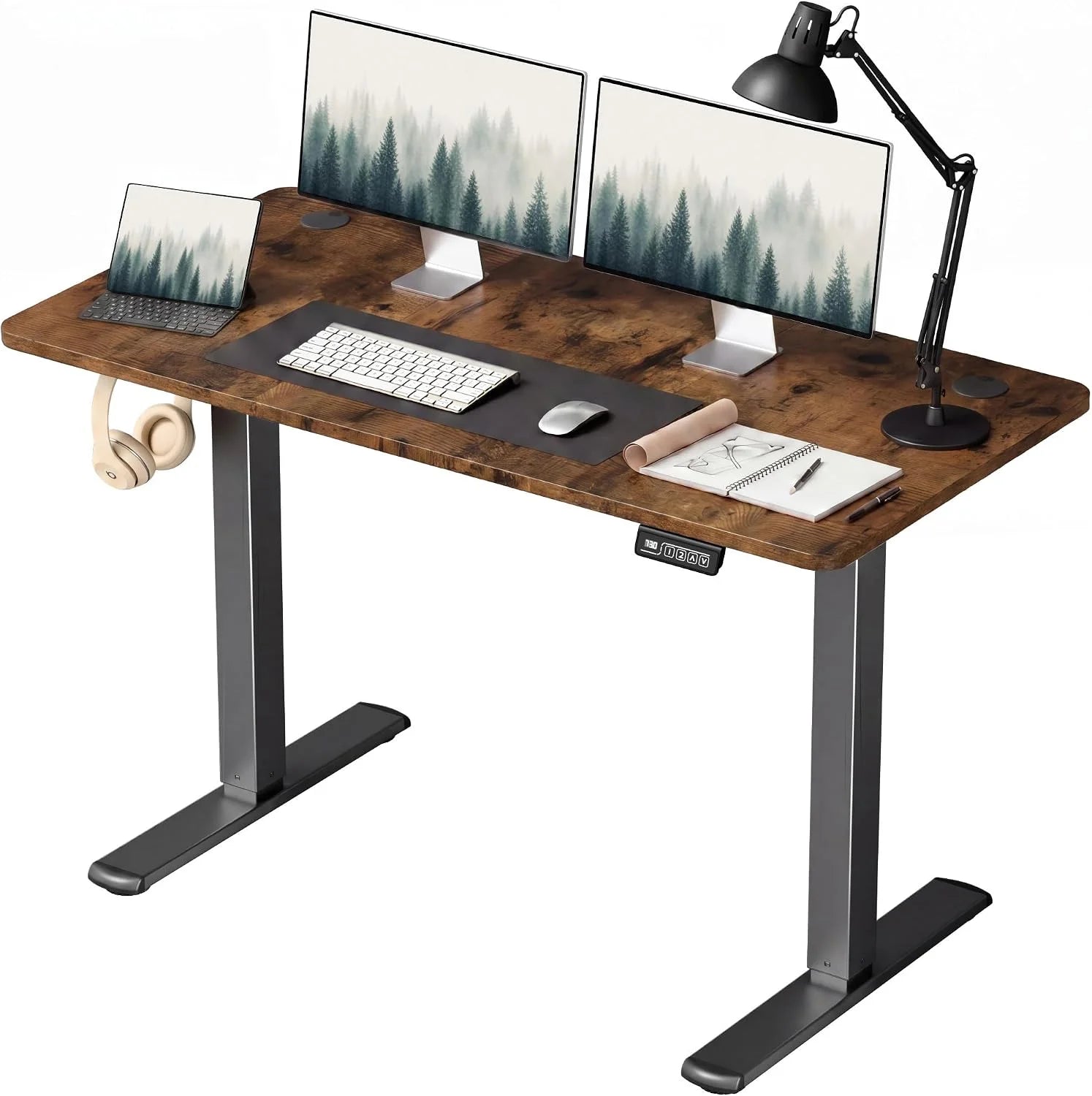 New Arrivals 55 x 24 Inches Electric Height Adjustable Standing Desk Large Sit Stand Up Desk Home Office Computer Desk Memory - Image 8