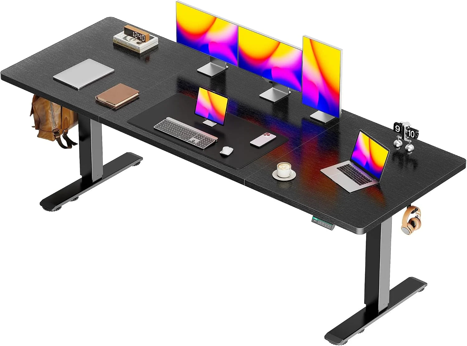 New Arrivals 55 x 28 Large Electric Standing Desk, Height Adjustable Computer Desk, 27.6 Deep Desktop - Image 6
