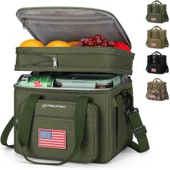 New Arrivals 23L Insulated Lunch Box, Expandable Double Deck Cooler Bag