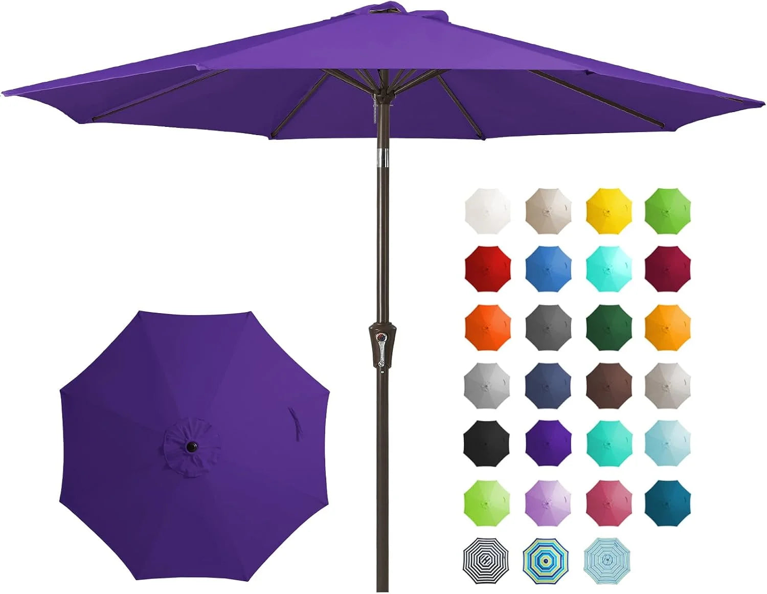 New Arrivals 9FT Outdoor Patio Umbrella, Market Umbrella, Beige - Image 13