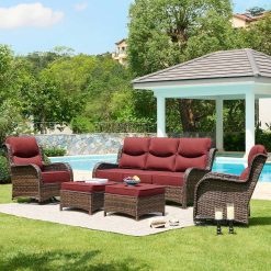 Alternative view of New Arrivals HILLGA Luxury High Back Patio Furniture Set with 6-Inch Thick Cushion