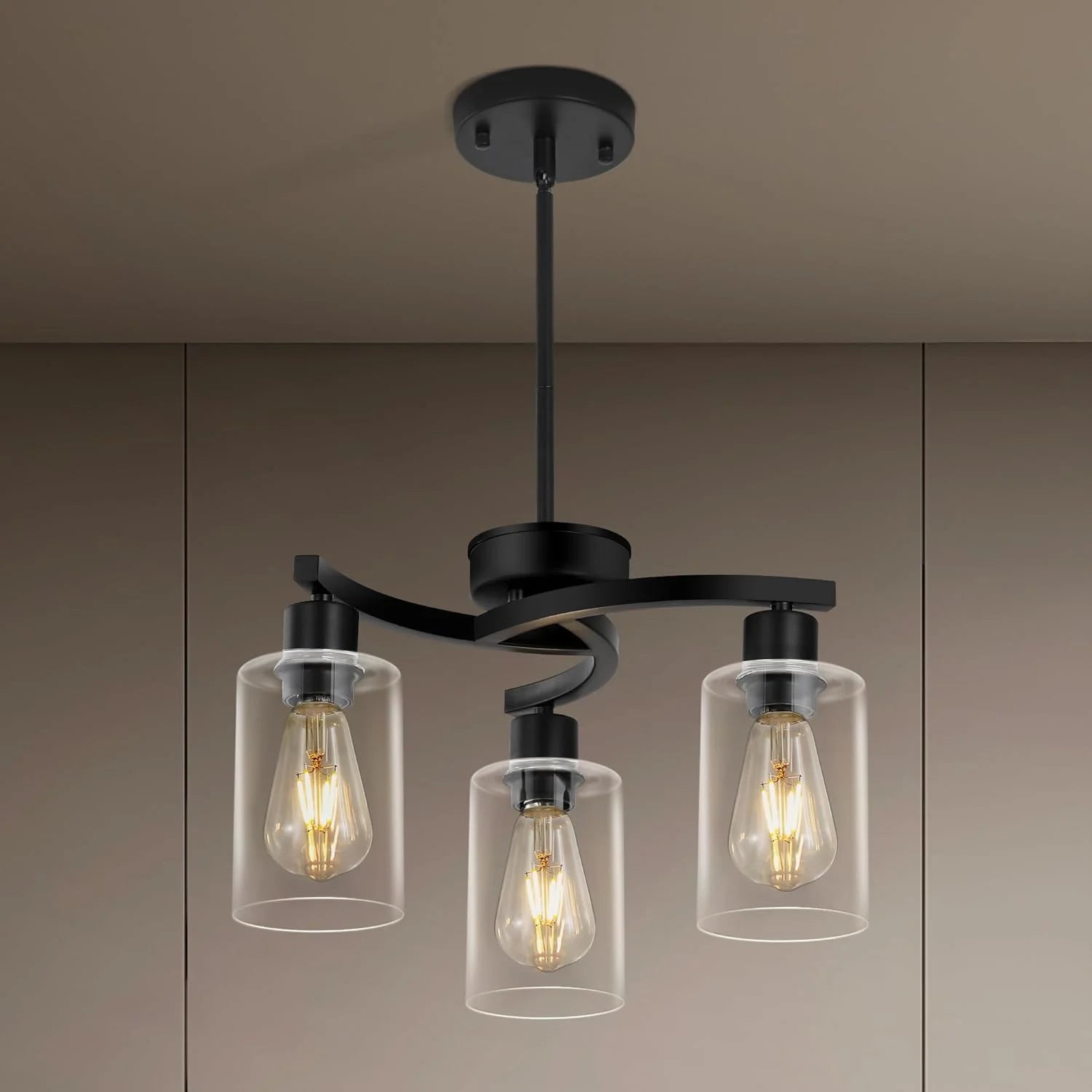 New Arrivals 3 Light Brushed Nickel Dining Room Light Fixture - Image 3