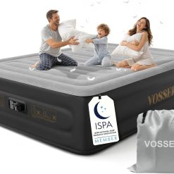 New Arrivals Queen Air Mattress with Built-in Pump, 18" Raised Blow Up Mattress, Flocked Top Inflatable Mattress for Home