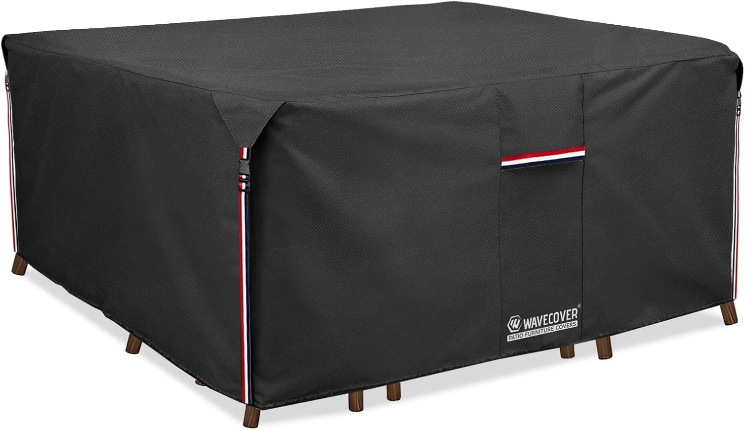 Wavecover 4-Piece Patio Furniture Cover Set, 600D Heavy Duty Outdoor Furniture Covers Waterproof " Fits 3-Seater Sofa - Image 2