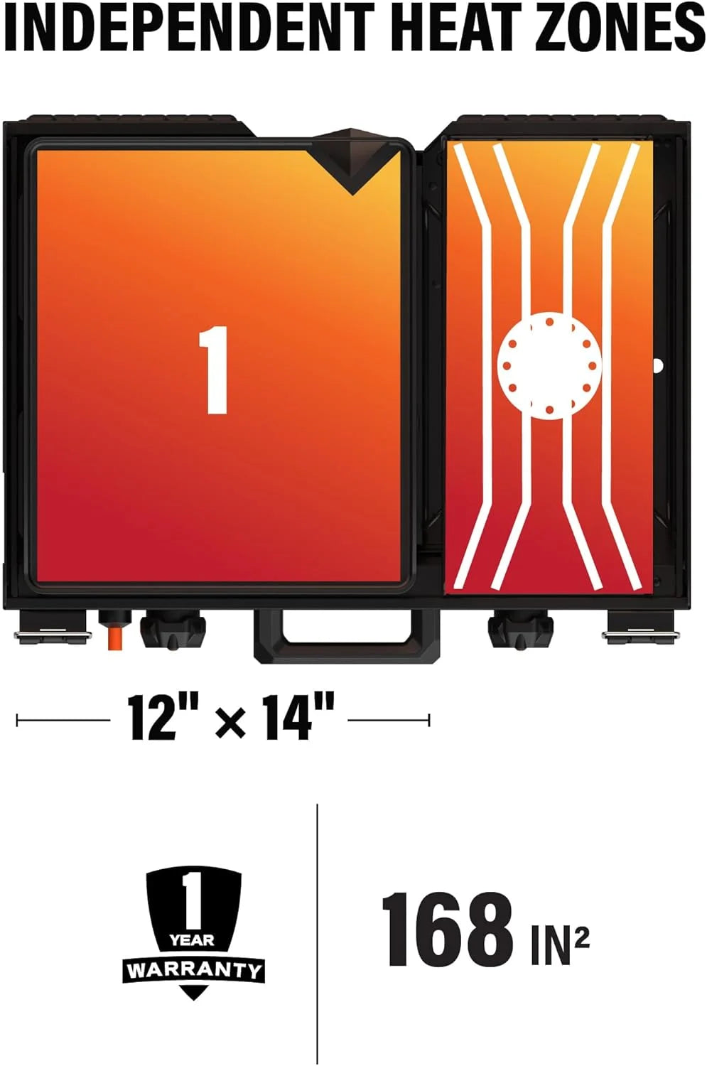 New Arrivals 2364 12 x 14 Camping Griddle with Side Burner - Image 3