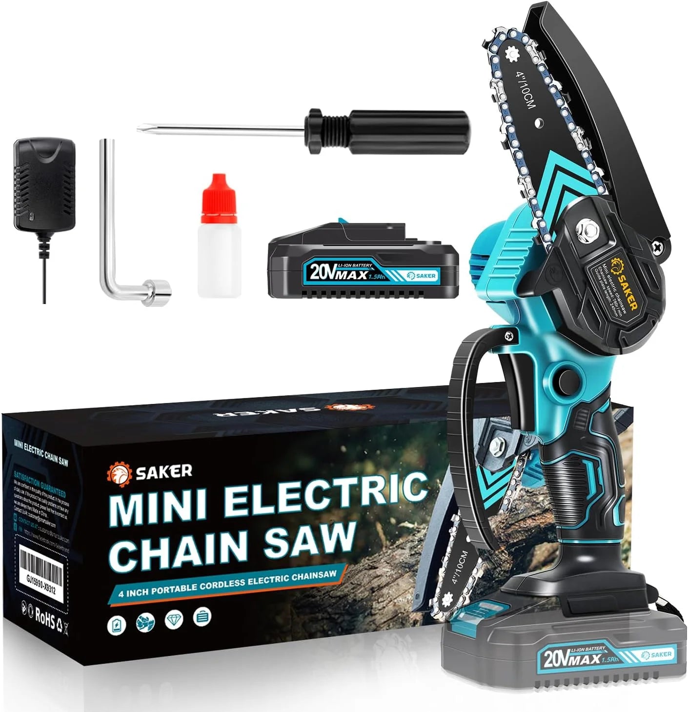 New Arrivals Mini Chainsaw Cordless, Portable Electric Chain Saw