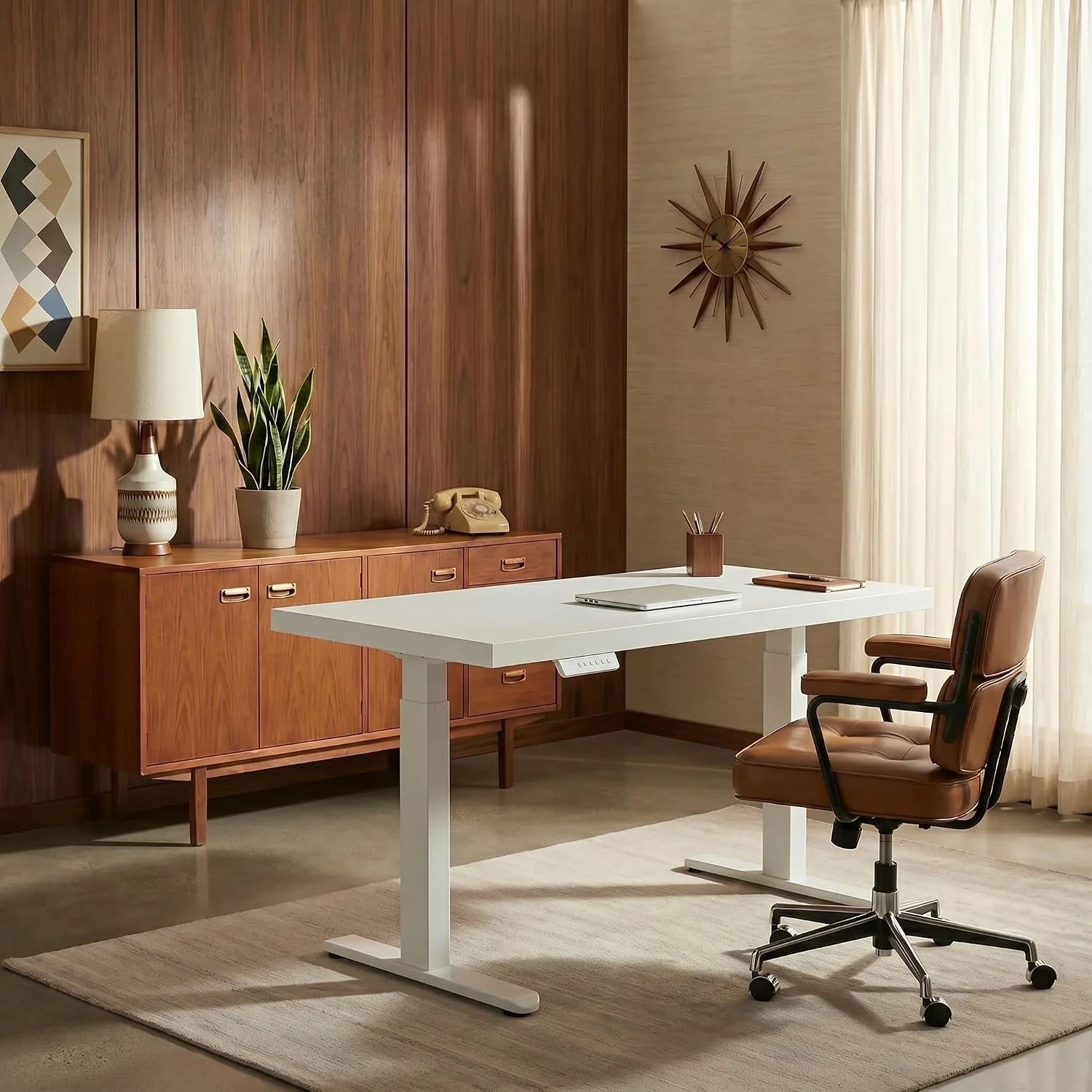 New Arrivals Height Adjustable Electric Standing Desk, 48 x 24 Inches Sit Stand up Desk - Image 37