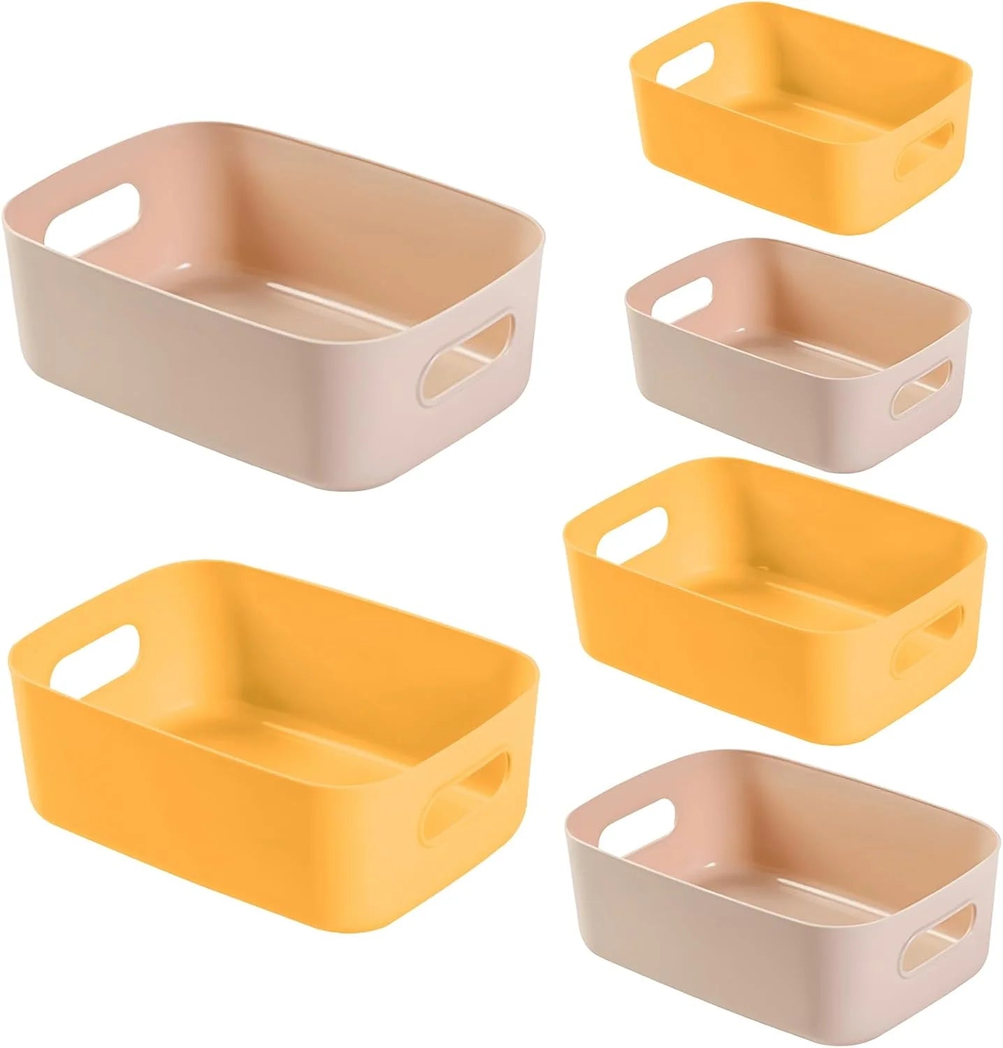 New Arrivals Storage Bins Baskets of 3 Sizes, Blue and Green, Cabinet Organizer Pantry Organizing Baskets with Handles - Image 3