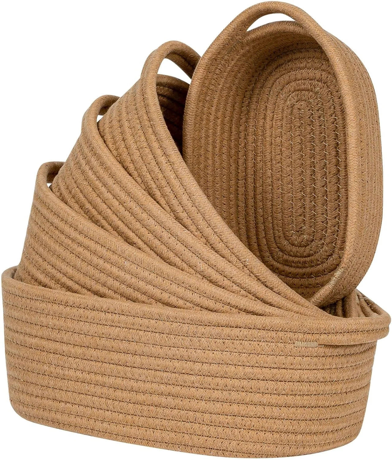 New Arrivals Storage Basket Cotton Rope Organizer Baskets for Shelves, Set of 5 Decorative Closet Storage Bins