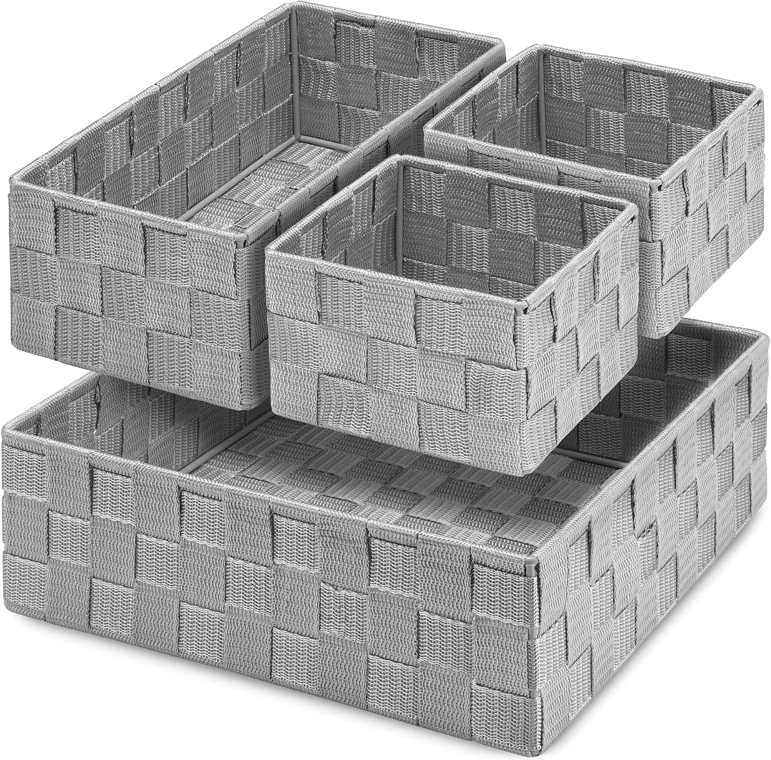 Woven Storage Baskets for Organizing 6 Pack, Large&Small Storage Cube Bins Set for Bathroom, Storage Boxes bifanuoyard - Image 8