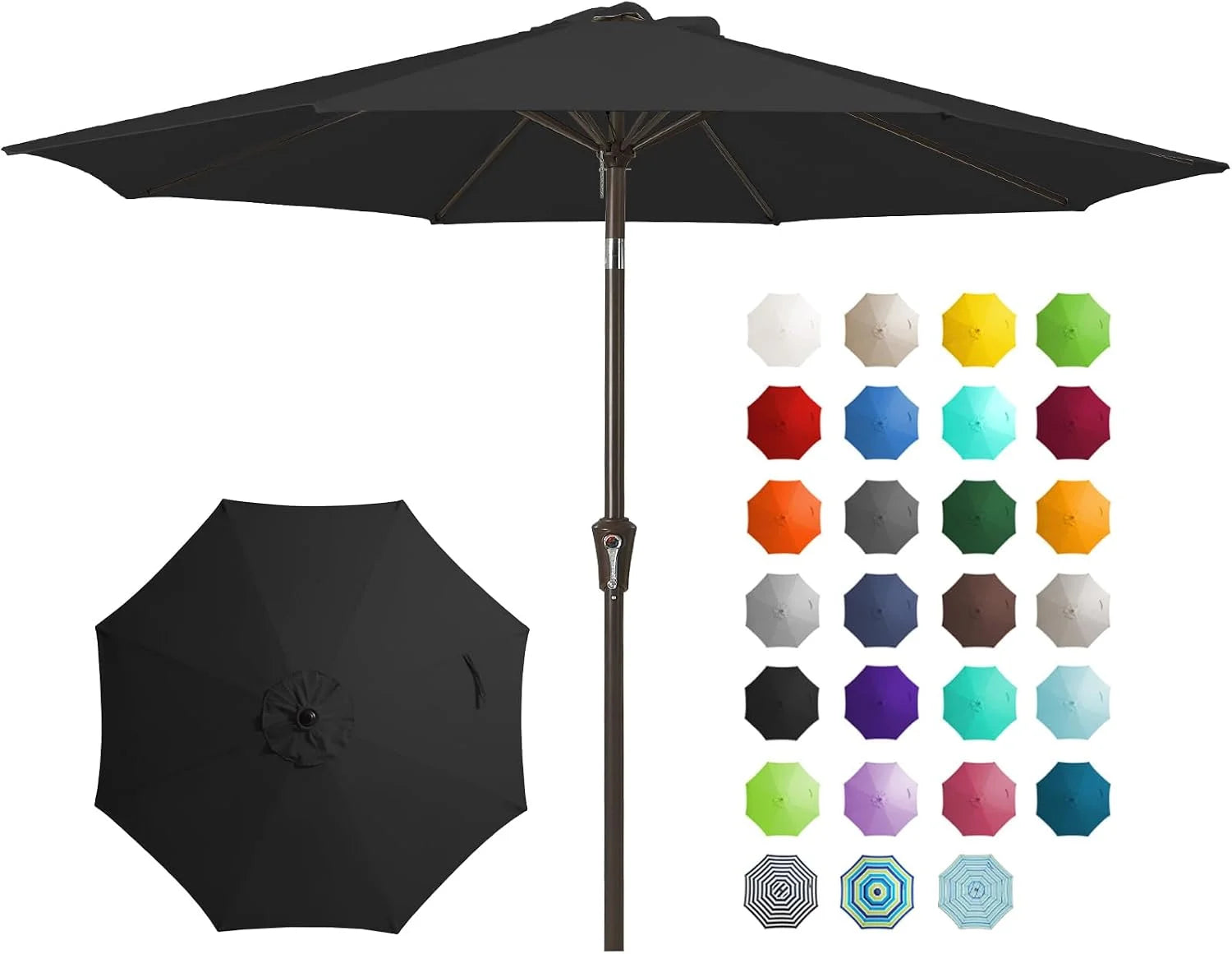 New Arrivals 9FT Outdoor Patio Umbrella, Market Umbrella, Beige - Image 18