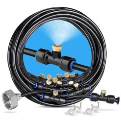 Alternative view of homenote Misting Cooling System 75FT(23M) Pre-Assembled Kit with 28 Brass Nozzles & 3/4 Brass Adapter