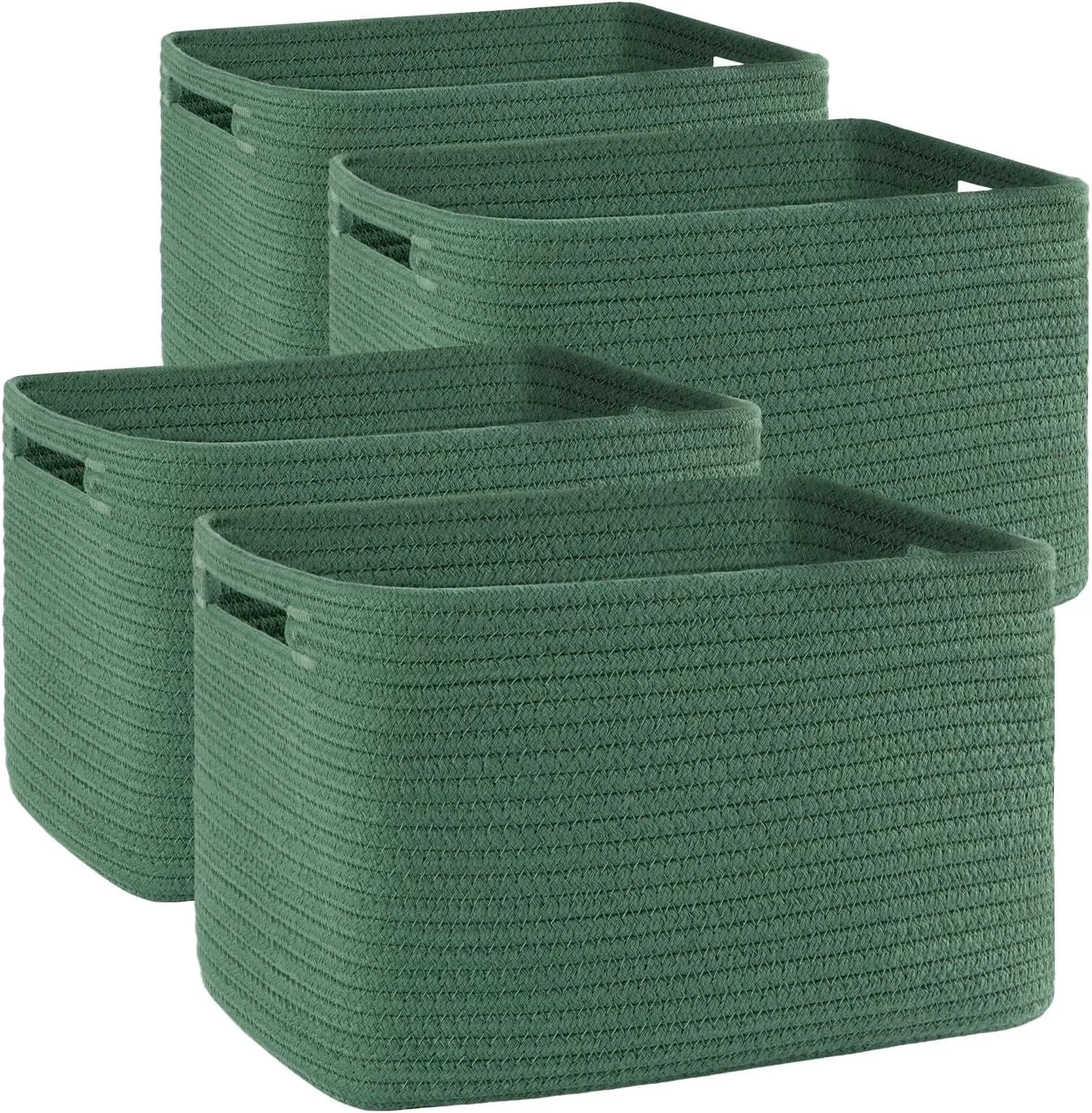 4 Pack Storage Baskets for Organizing, Woven Baskets for Shelves, Perfect for Toys, Books, Towels, and Clothes bifanuoyard - Image 2