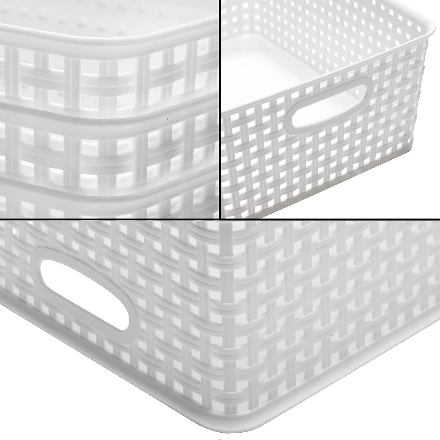 New Arrivals Storage Baskets, 11.4X8.9X4.7, Pack of 4 (White) - Image 2