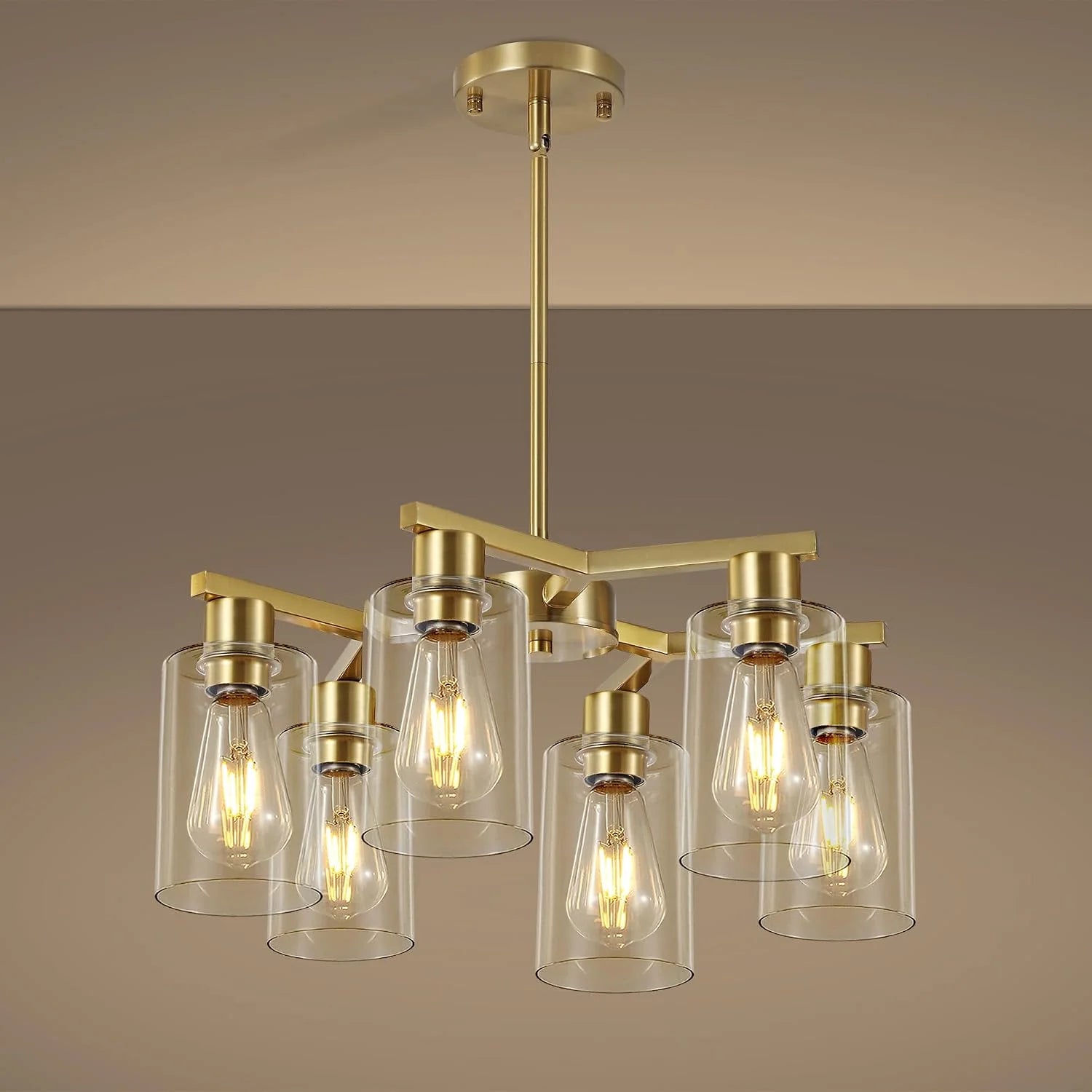 New Arrivals 4-Light Black Modern Farmhouse Chandelier