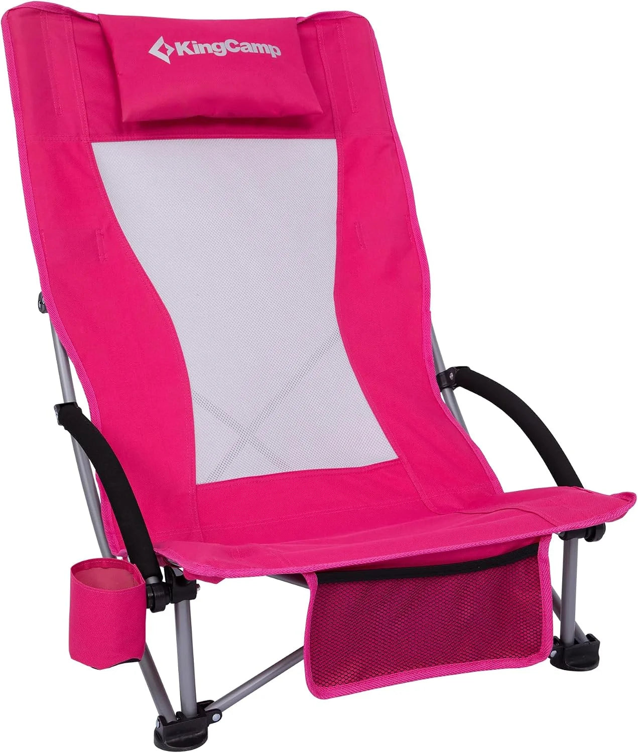 KingCamp Low Beach Chairs 2 Pack, Folding Portable Chair for Adults lightweight Extra Wide Ergonomic High Back Seat bifanuoyard - Image 6