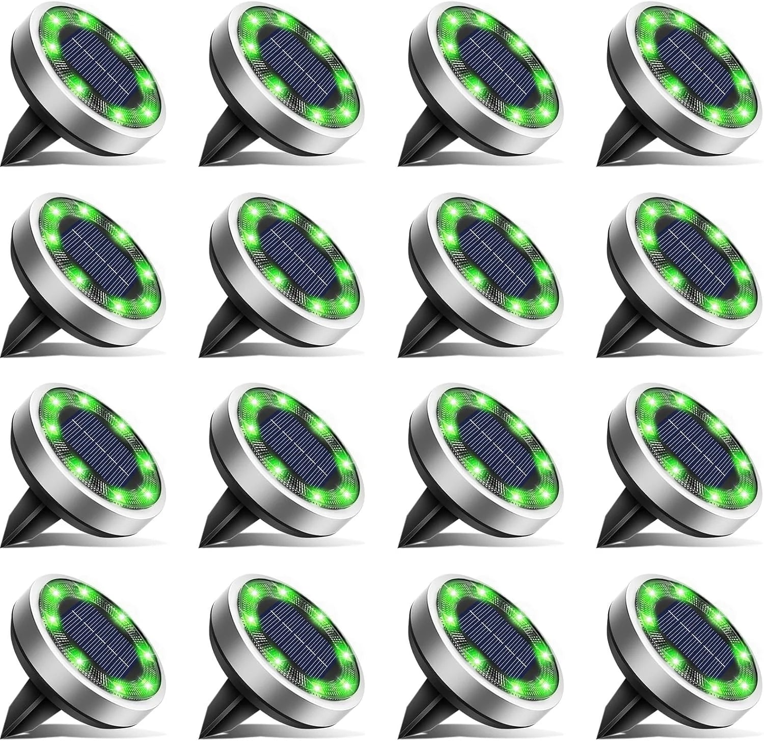 New Arrivals 16 Pack Solar Lights Outdoor Waterproof, 8 LED Solar Ground Lights – For Home Projects - Image 5