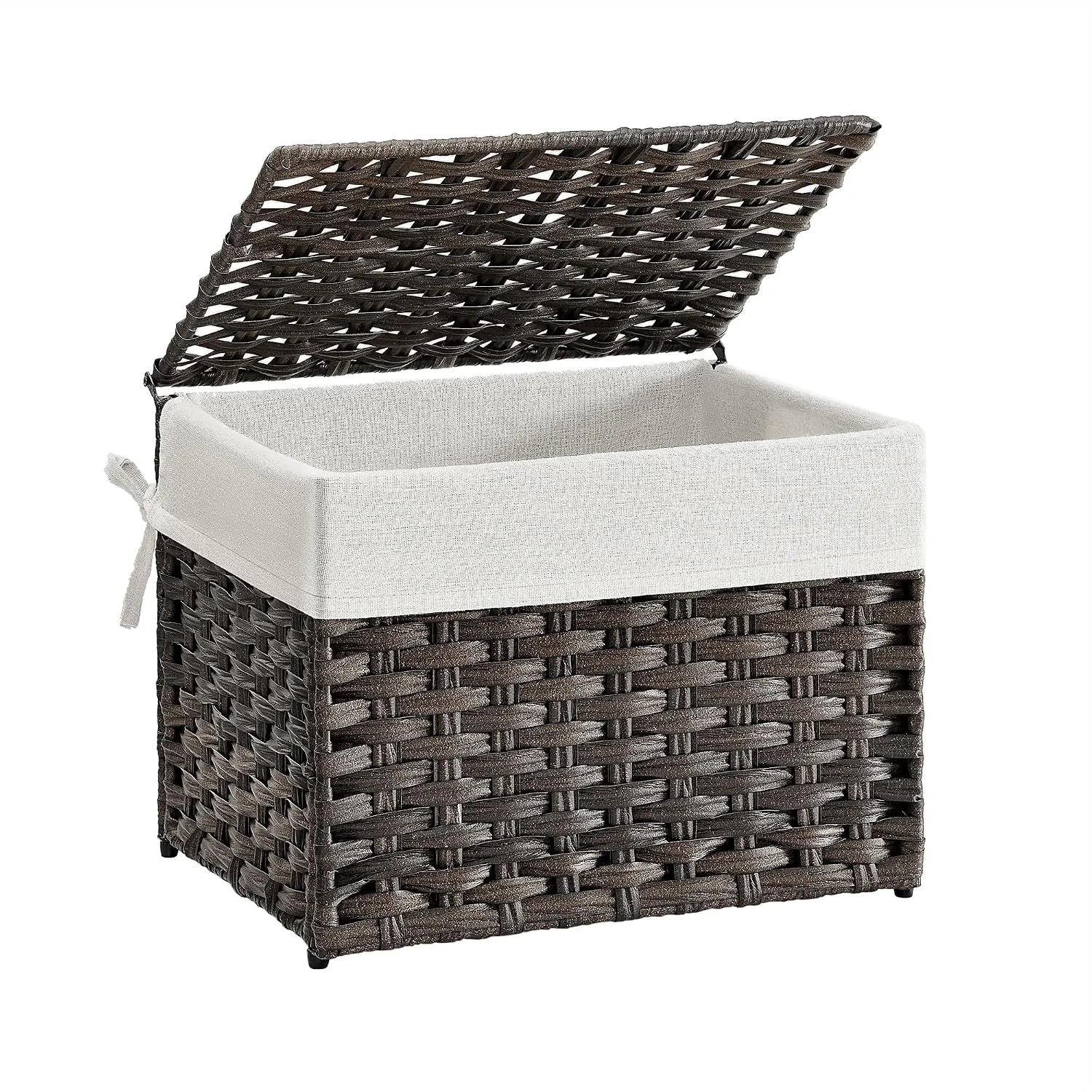 Storage Basket with Lid, 9.2 Gallon (35L), Foldable, Blanket Storage Bin with Handles - Image 7