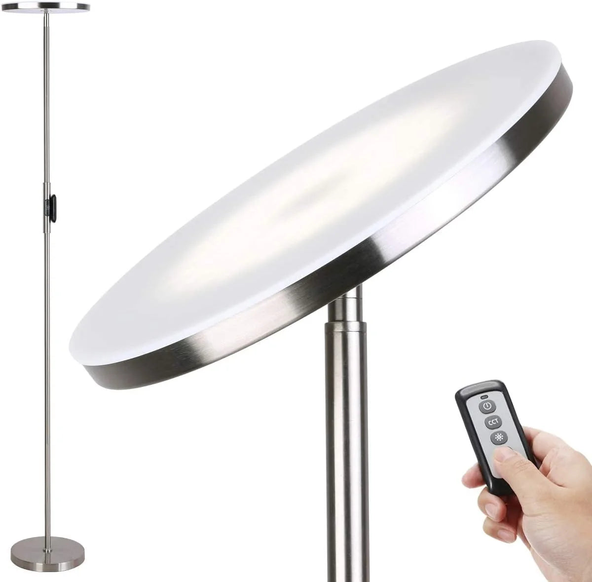 LED Torchiere Floor Lamp with Remote, Dimmable - Image 4