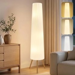 Alternative view of New Arrivals 60 Inch Wood Floor Lamp, Bulb Included