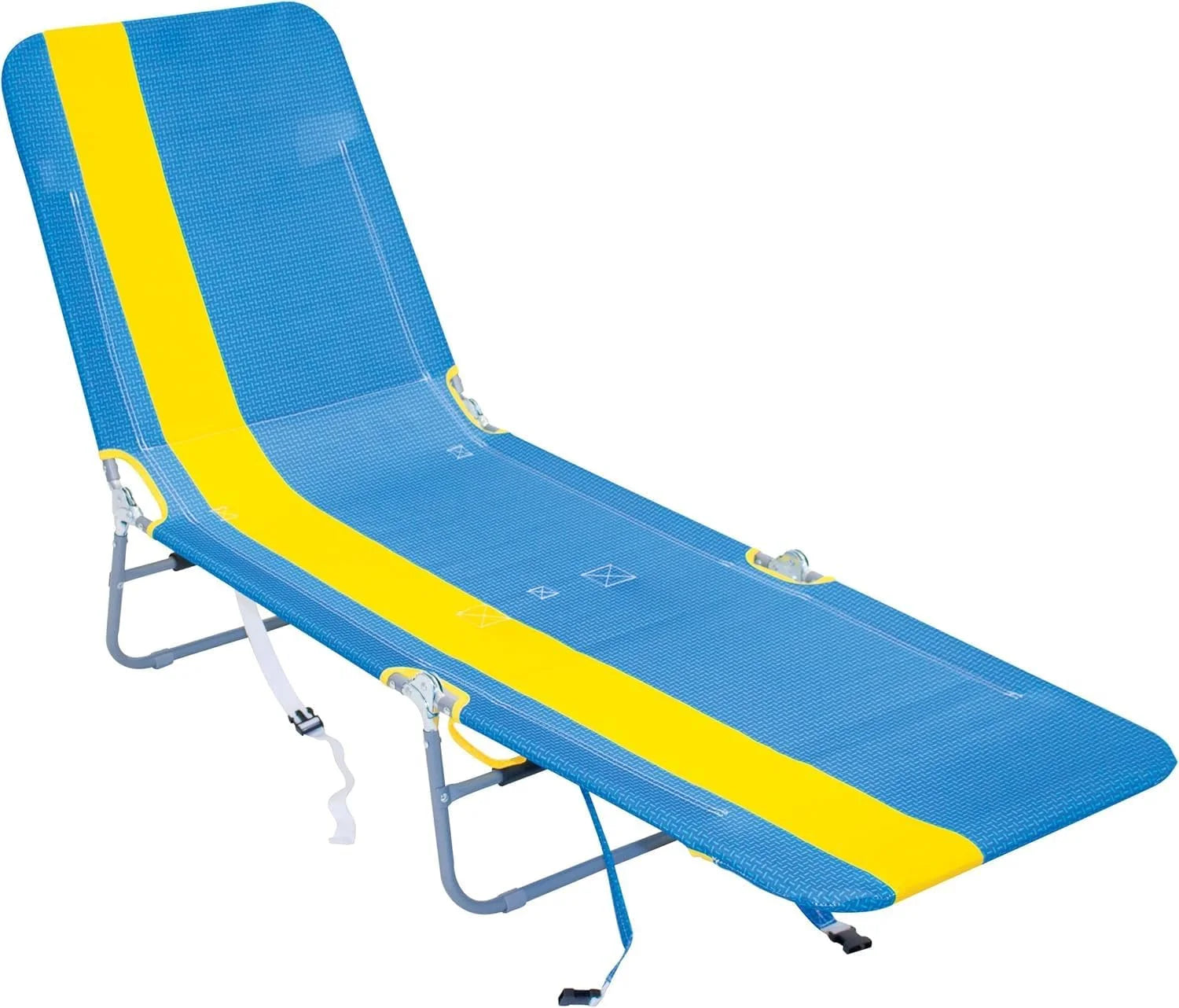 New Arrivals Beach Portable Lay Flat Folding Backpack Beach Lounge Chair with Backpack Straps and Storage Pouch, Blue and Red - Image 3