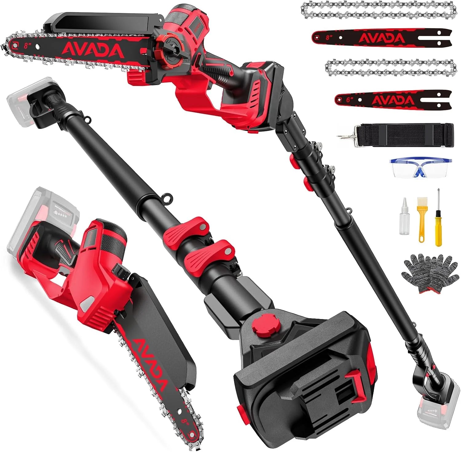 2-IN-1 Cordless 8-Inch Pole Saw & Chainsaw for Milwaukee M18 Battery – 1200W Brushless Motor, Total Reach of Max 15.9 FT - Image 2