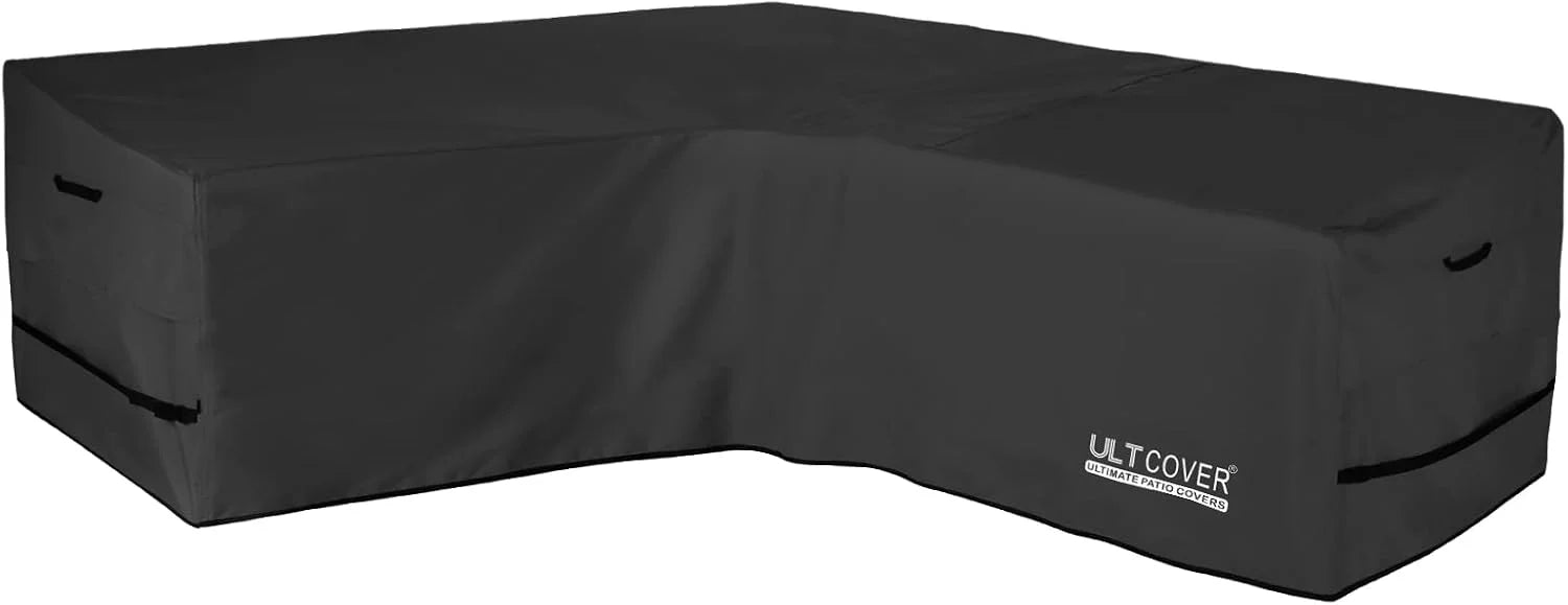 ULTCOVER Patio L-Shaped Left Facing Sofa Cover Waterproof for 6-Seater Outdoor Sectional Furniture Couch 85" (Left Side) x 110"