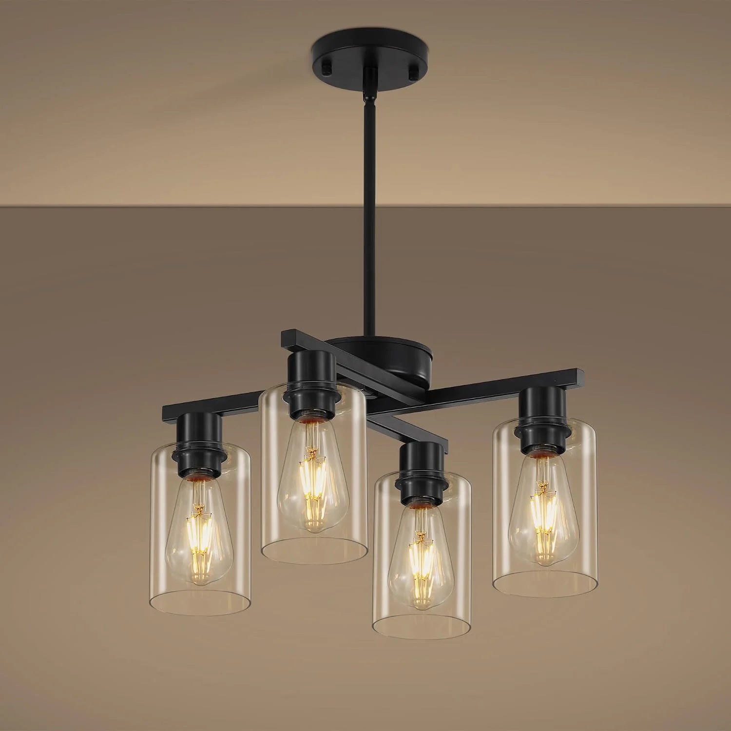 New Arrivals 4-Light Black Modern Farmhouse Chandelier - Image 6