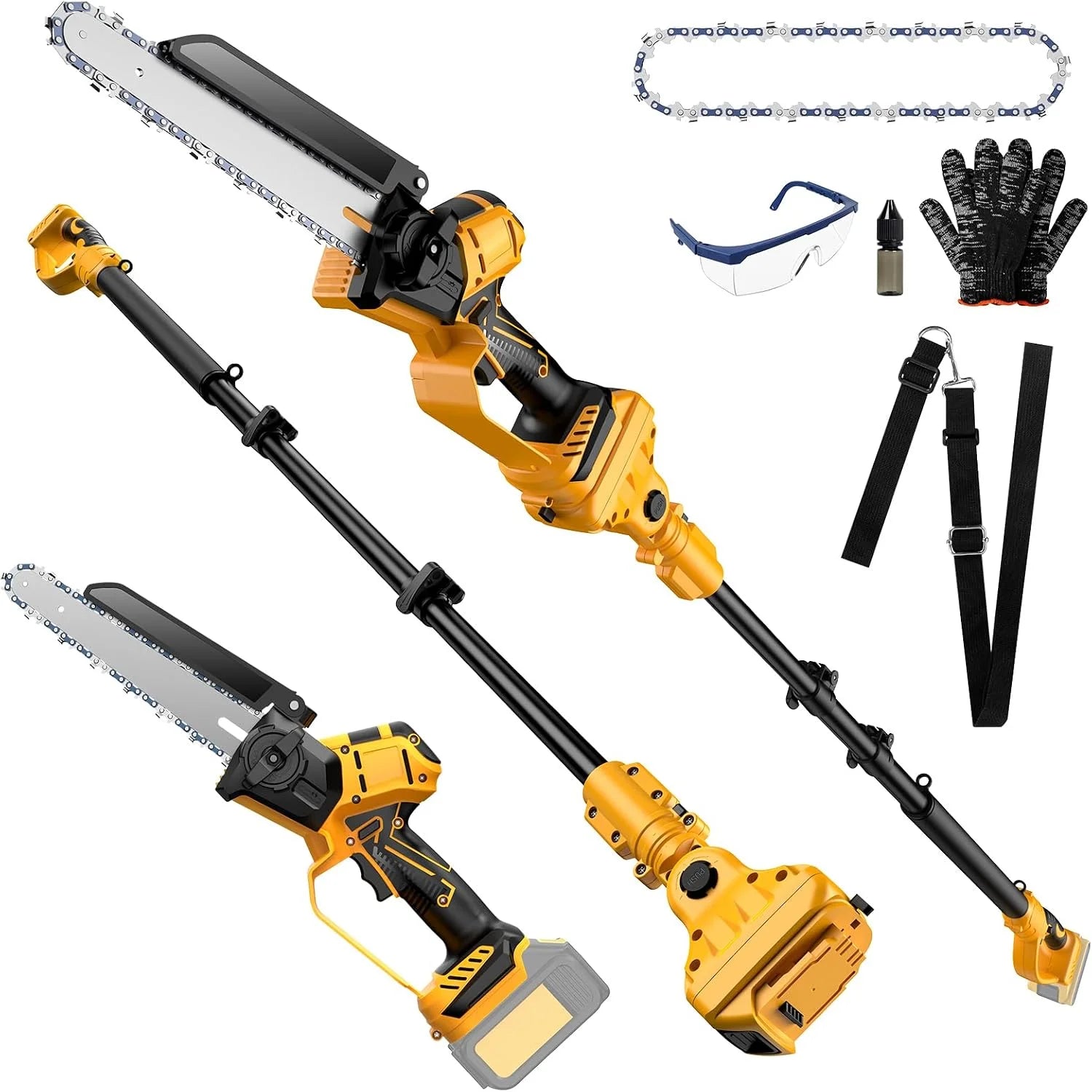 New Arrivals Cordless 8 Inch Pole Saw & Mini Chainsaw For DE Walt 20V MAX Battery