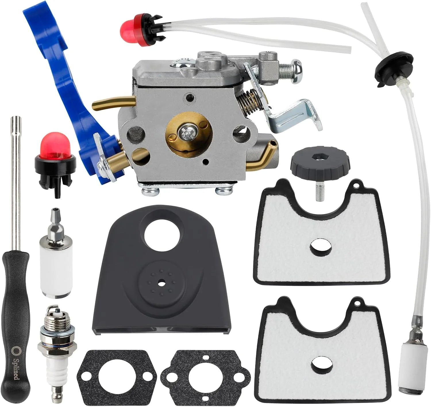 Carburetor for Husqvarna 125B Blower 125BX 125BVX 590460102 545081811 Handheld Leaf Blower with 125B Tune UP Kit 545109601 Airbox