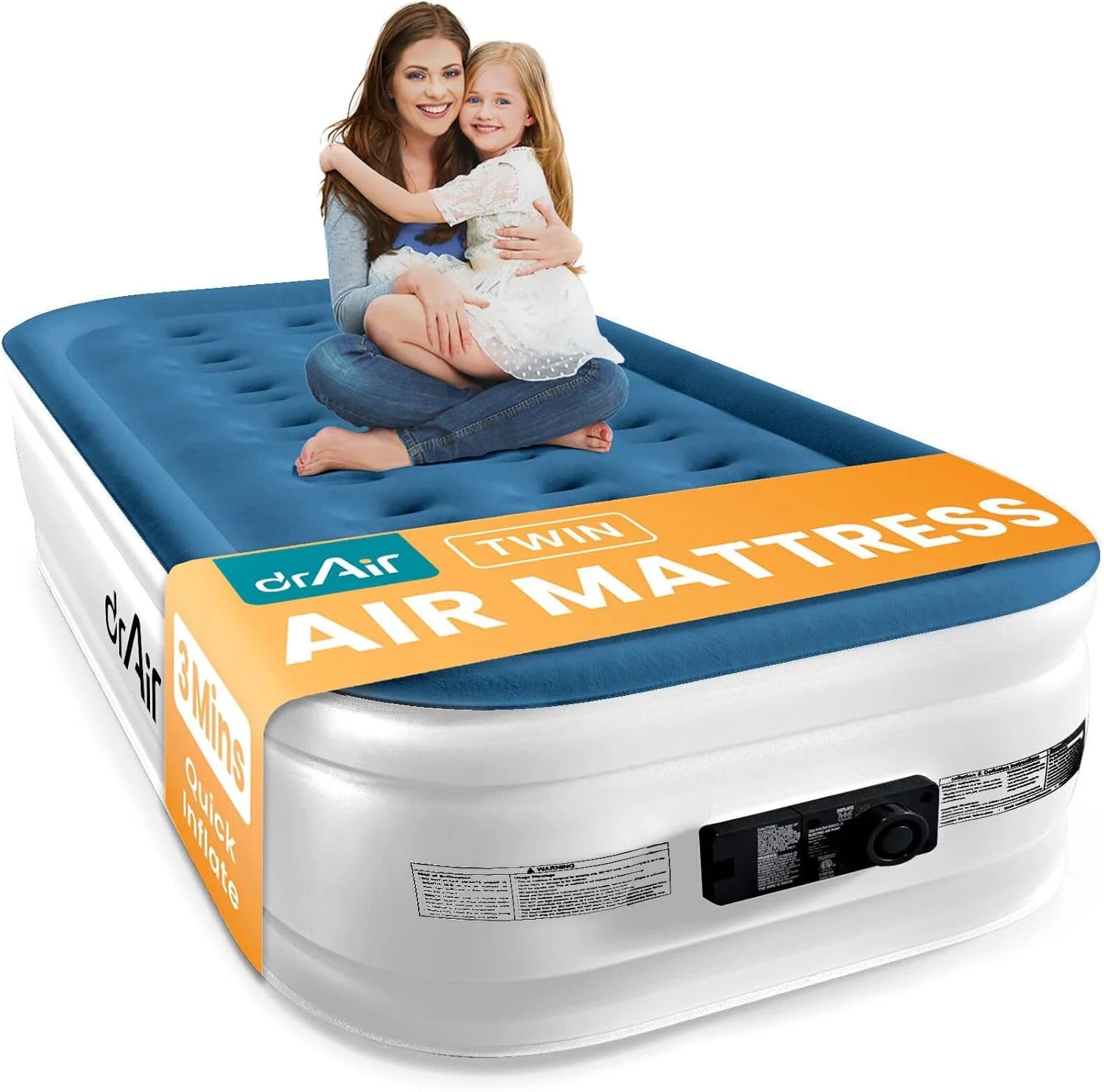 New Arrivals Air Queen Air Mattress with Built-in Pump, 18 Raised Blow Up Mattress, 800 lbs Max Honeycomb Air Bed - Image 4