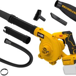 YAWV Cordless Leaf Blower for Dewalt 20V Max Battery,Electric Jobsite Air Blower with Brushless Motor