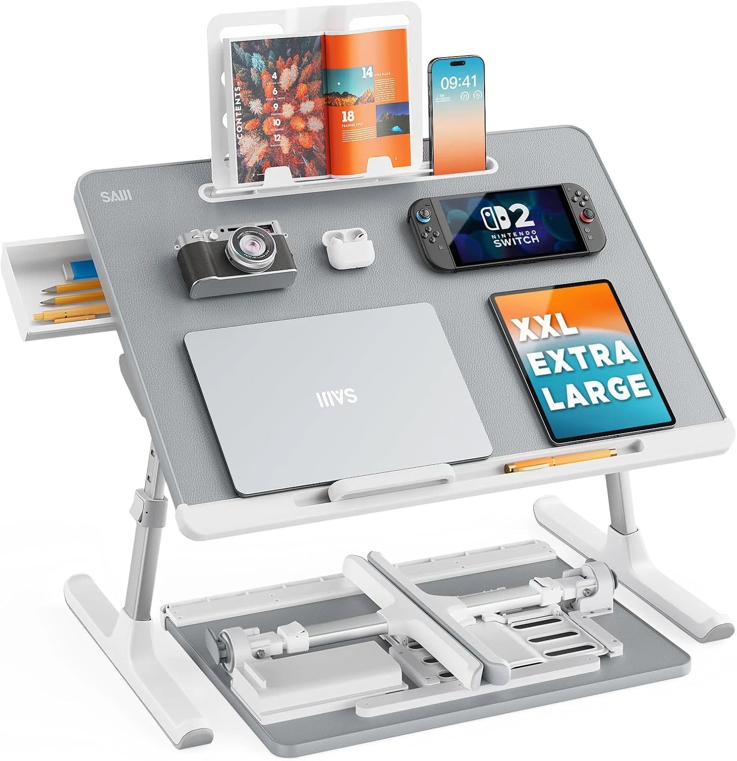 New Arrivals Bed Tray Desk, SAIJI X-Large Adjustable Laptop Table