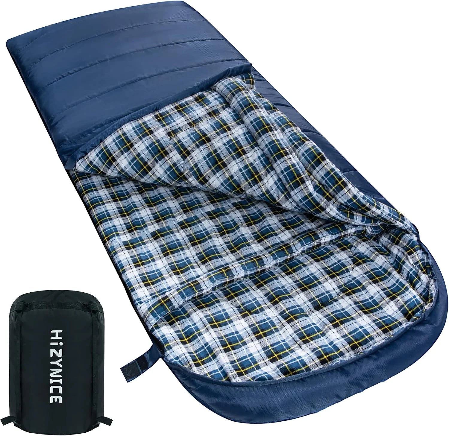 HiZYNICE Cold Weather Sleeping Bag 100% Cotton Flannel XXL for Adults Big and Tall, Free Compression Sack bifanuoyard - Image 3