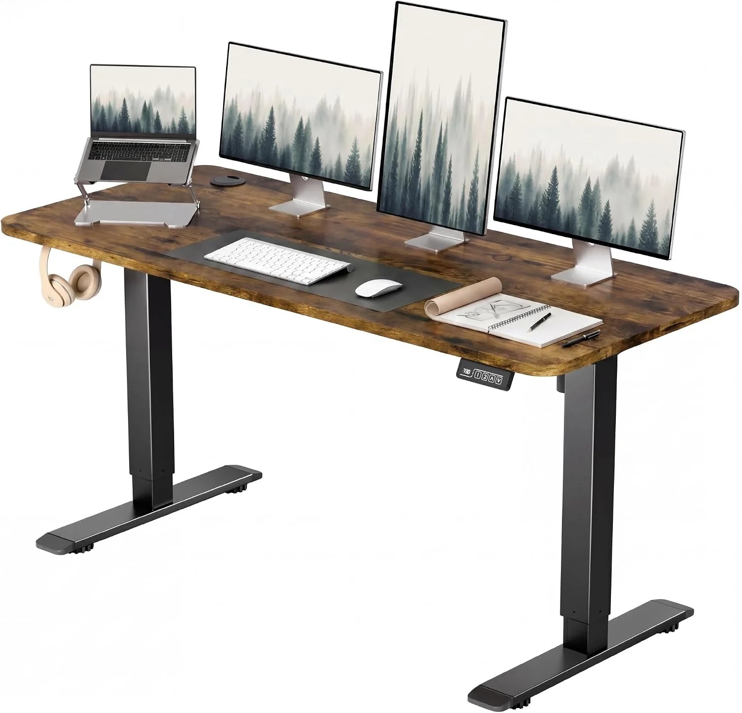 New Arrivals 55 x 24 Inches Electric Height Adjustable Standing Desk Large Sit Stand Up Desk Home Office Computer Desk Memory - Image 10
