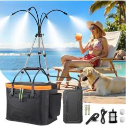 Alternative view of New Arrivals Portable Misting System for Outside Patio, Outdoor Water Cooling Mister with Battery Powered Pump (Max 8Hrs)