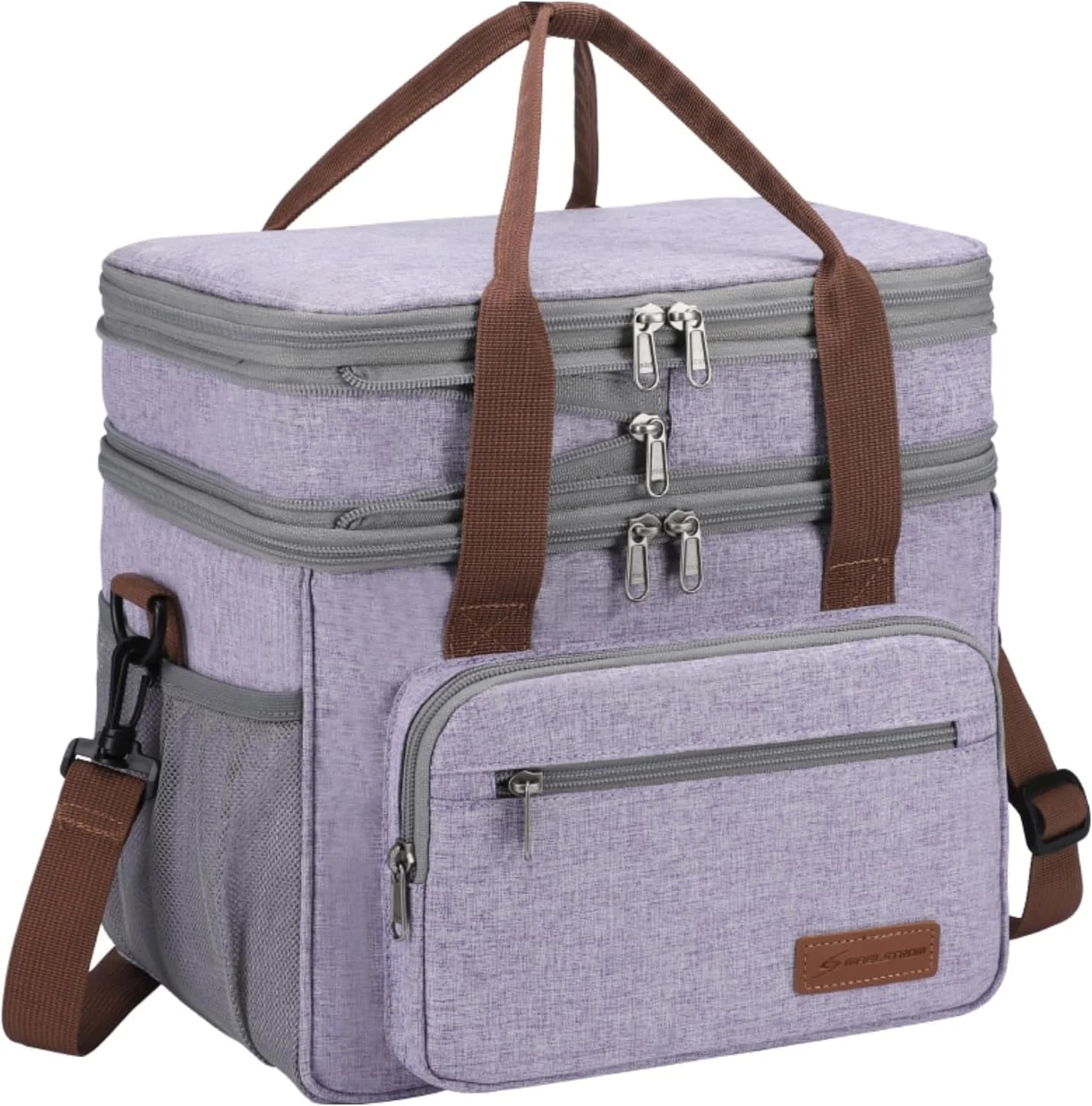 New Arrivals 23L Insulated Lunch Box, Expandable Double Deck Cooler Bag - Image 8
