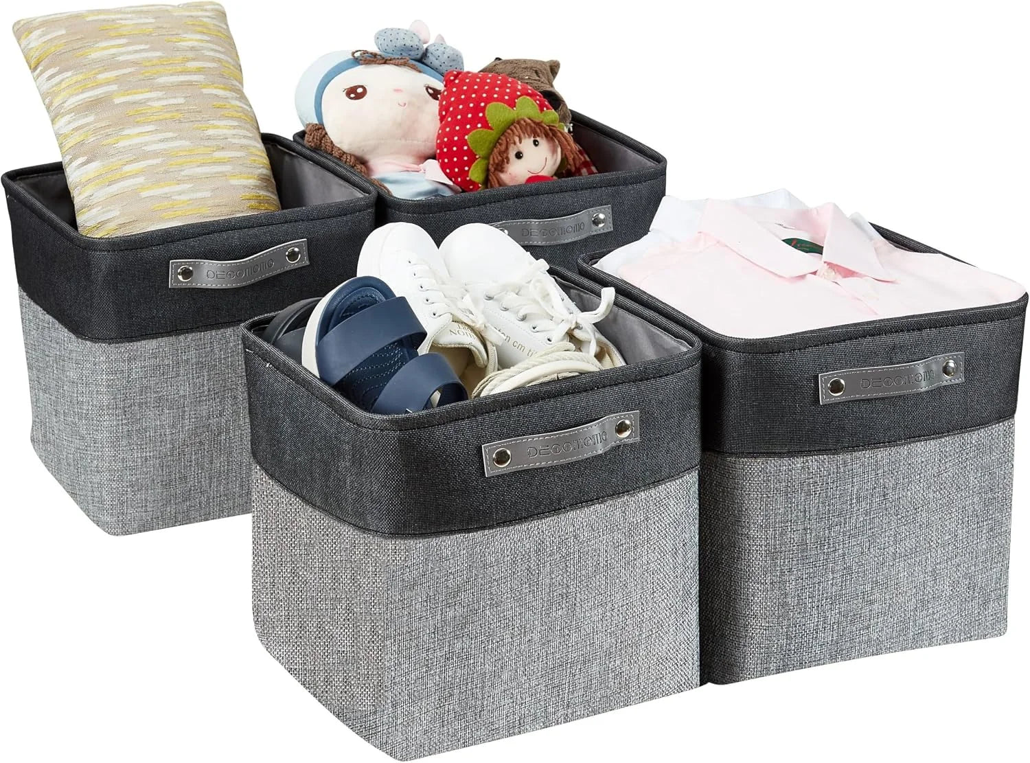Storage Bins, Large Fabric Storage Baskets for Shelves 3 Pack, 15 x 11 x 9.5 inches Decorative Linen Closet bifanuoyard - Image 3