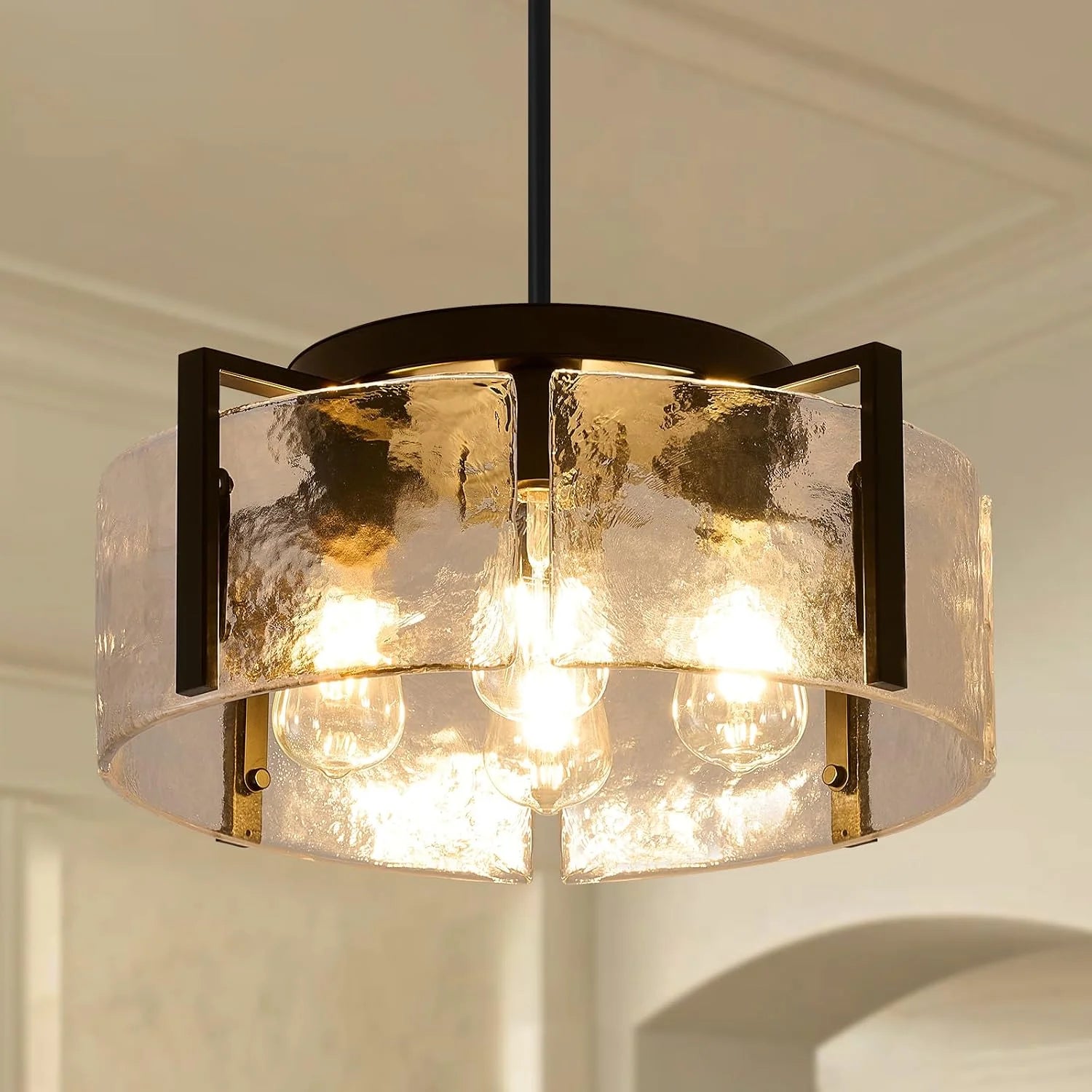 New Arrivals Chandeliers for Dining Room Light Fixture, Adjustable Glass Modern Farmhouse Chandelier for Entryway - Image 14