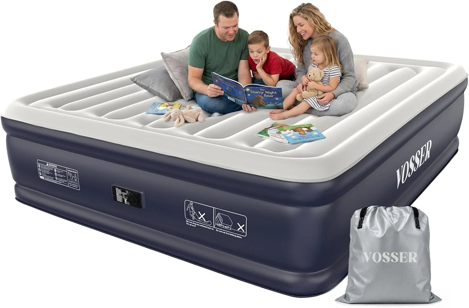 New Arrivals Air Mattress Queen with Built-in Pump, 18 Raised Inflatable Blow Up Mattress, Upgraded Heavy Duty Portable Air - Image 5