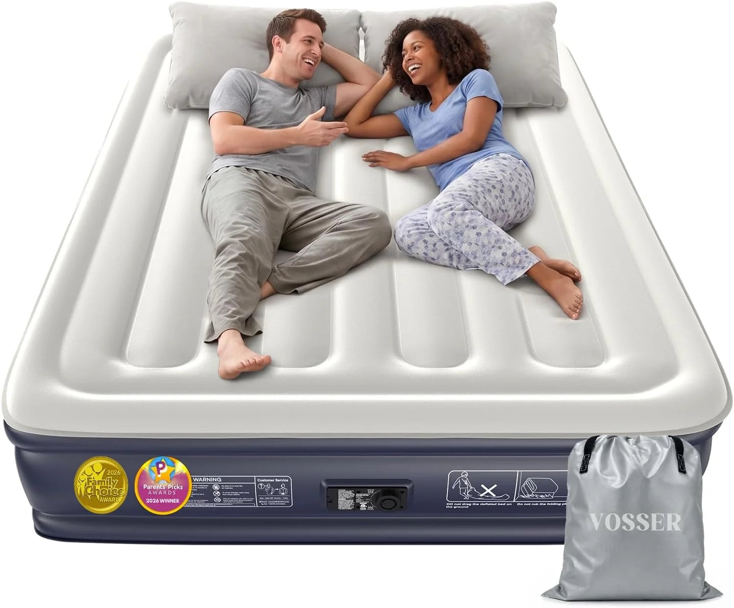 New Arrivals Air Mattress Queen with Built-in Pump, 18 Raised Inflatable Blow Up Mattress, Upgraded Heavy Duty Portable Air - Image 4