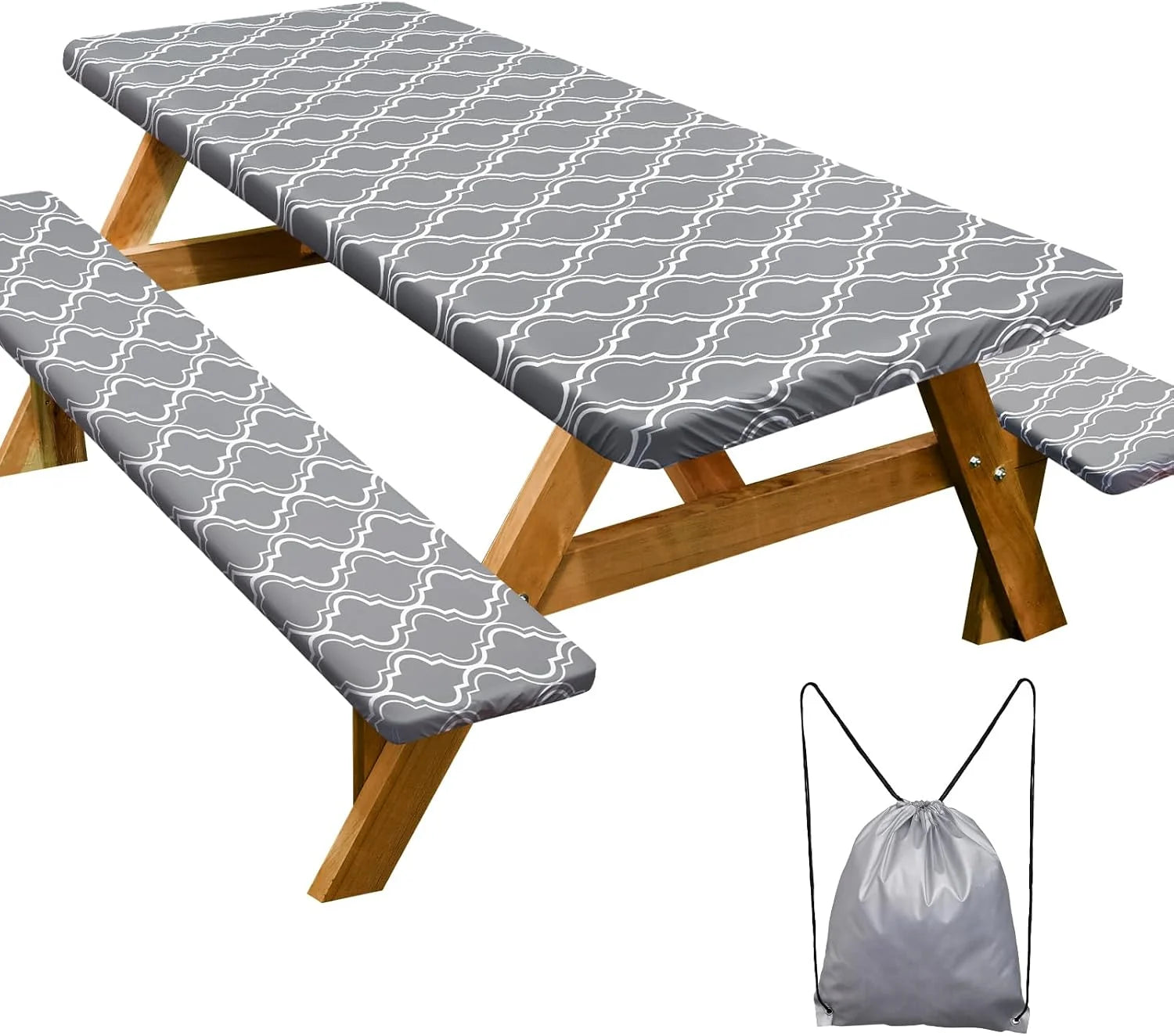 New Arrivals Play Tailor Picnic Table Cover Bench Covers Camping Essentials Tablecloth - Image 3