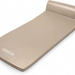 Recreation Sunsation 1.75 Thick Foam Pool Float Lounger w/ Headrest for Lounging & Sunbathing in Swimming Pools