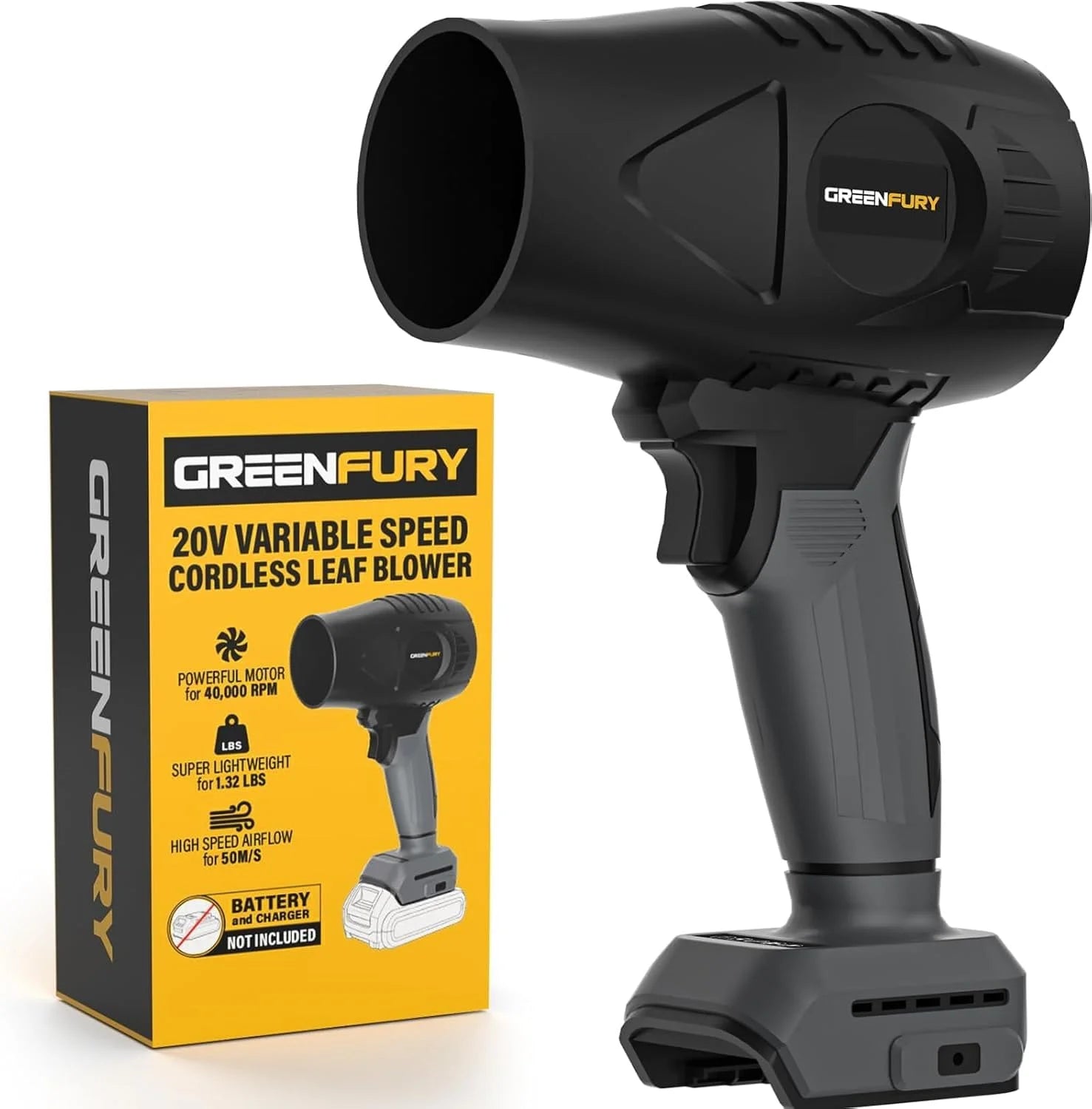 Cordless Leaf Blower Compatible with Dewalt 20V Max Battery (Tool Only) - Image 2
